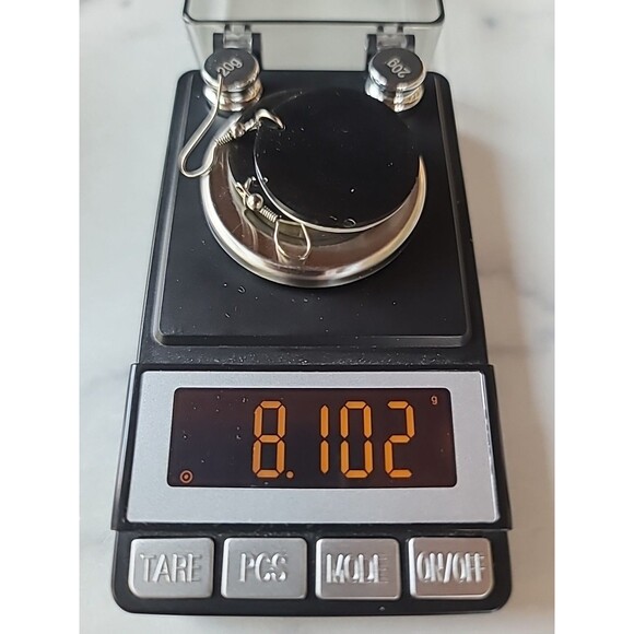 Red And White Circular Shell Dangling Pierced Earrings Vintage - Picture 9 of 10